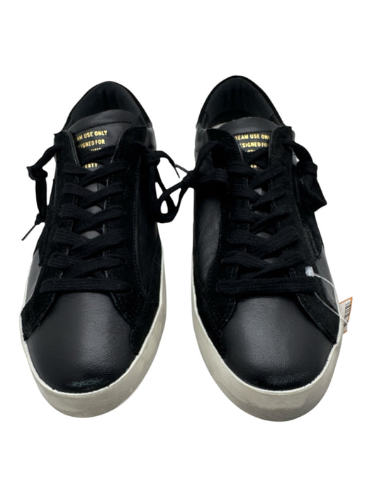 Golden Goose Shoe Size 42 New Black & White Leather Solid Sneaker Men's Shoes Black & White / 42