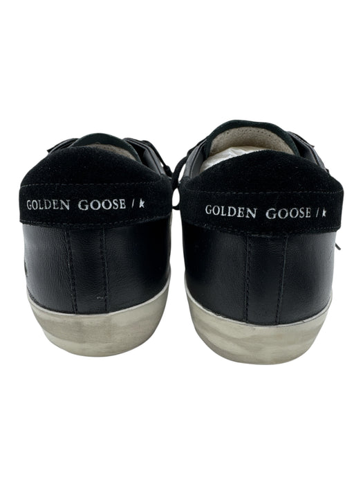 Golden Goose Shoe Size 42 New Black & White Leather Solid Sneaker Men's Shoes Black & White / 42