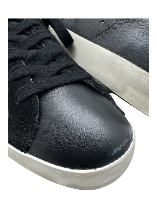 Golden Goose Shoe Size 42 New Black & White Leather Solid Sneaker Men's Shoes Black & White / 42