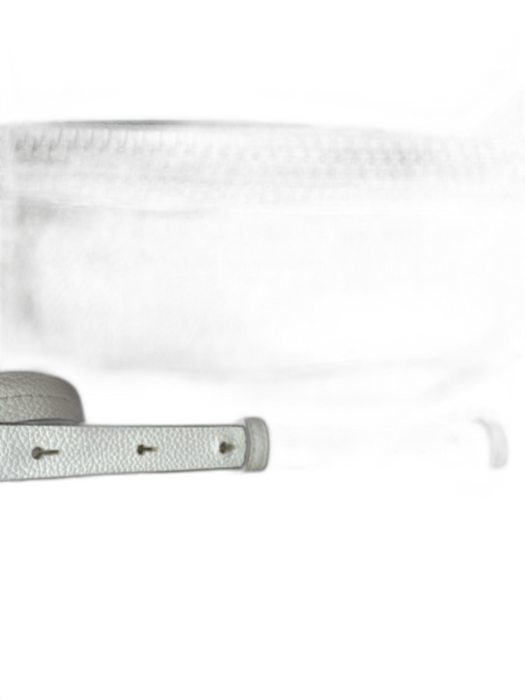 Kate Spade White & Taupe Pebble Leather Cross Body Silver Hardware Bag White & Taupe / Small