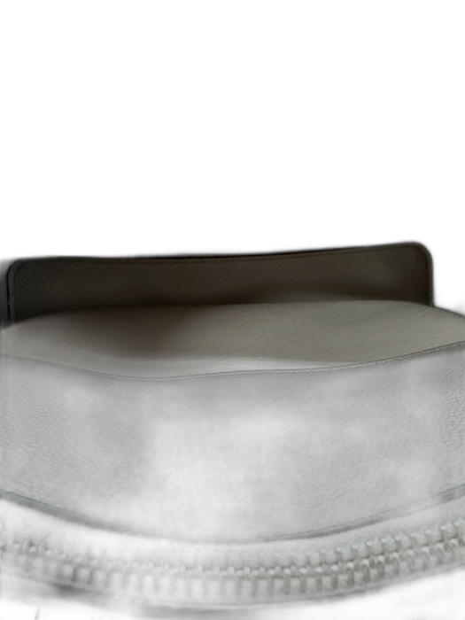 Kate Spade White & Taupe Pebble Leather Cross Body Silver Hardware Bag White & Taupe / Small