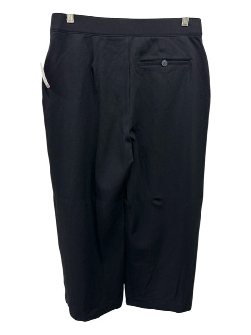 Spanx Size M Black Modal Blend Elastic Waist Solid Faux Pockets Wide Leg Pants Black / M