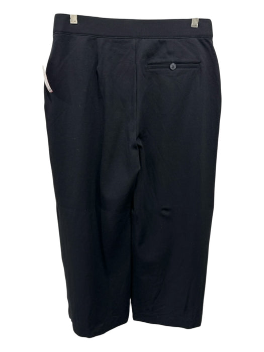 Spanx Size M Black Modal Blend Elastic Waist Solid Faux Pockets Wide Leg Pants Black / M