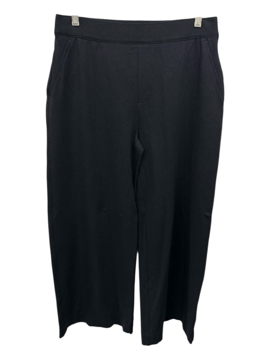 Spanx Size M Black Modal Blend Elastic Waist Solid Faux Pockets Wide Leg Pants Black / M