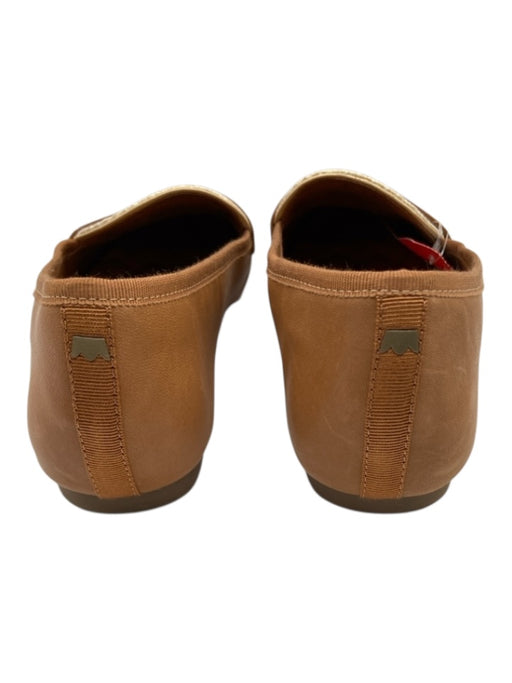 Birdies Shoe Size 8 Brown & White Leather Woven Detail Loafers Brown & White / 8