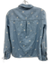 Sezane Size S / 34 Blue & White Cotton Denim Embroidered Flowers Long Sleeve Top Blue & White / S / 34