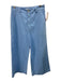 Closed Size 27 Sky Blue Linen & Cotton High Rise Wide Leg Cropped Pants Sky Blue / 27