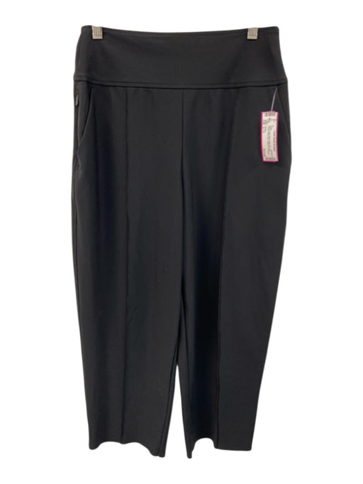 Athleta Size s / 4 Black Nylon Blend High Rise Zip Pocket Wide Leg Cropped Pants Black / s / 4
