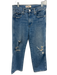 AMO Size 26 Medium Wash Cotton Denim Distressed High Rise Straight Leg Jeans Medium Wash / 26