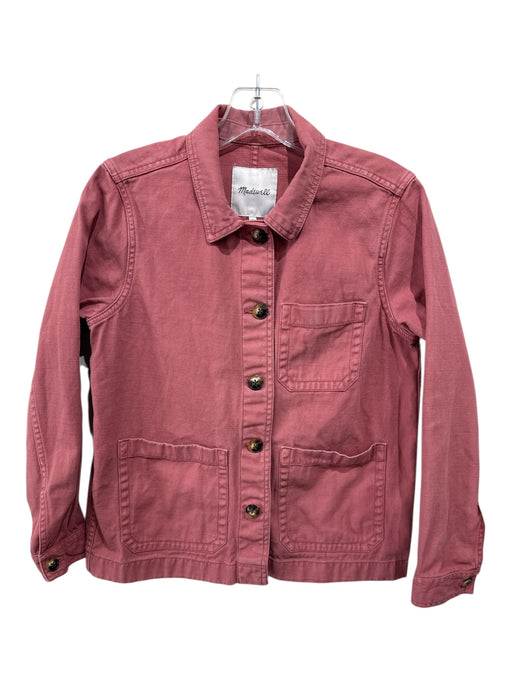 Madewell Size XS Dusty Pink Cotton Buttons Pockets Denim Collar Jacket Dusty Pink / XS