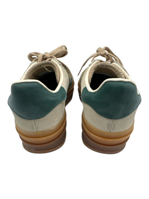 Adidas Shoe Size 5.5 Gray, Teal & Tan Suede Platform Gum Sole Gazelle Sneakers Gray, Teal & Tan / 5.5
