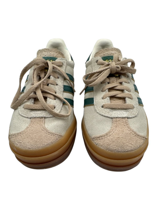 Adidas Shoe Size 5.5 Gray, Teal & Tan Suede Platform Gum Sole Gazelle Sneakers Gray, Teal & Tan / 5.5