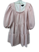 Sister Jane Size Small Pink & White Polyester Long puff sleeve Tweed Dress Pink & White / Small