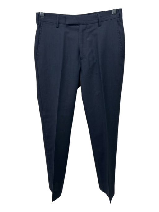 Billy Reid Navy Wool Blend Solid Patch Pocket 2 Button Men's Suit Navy / 36