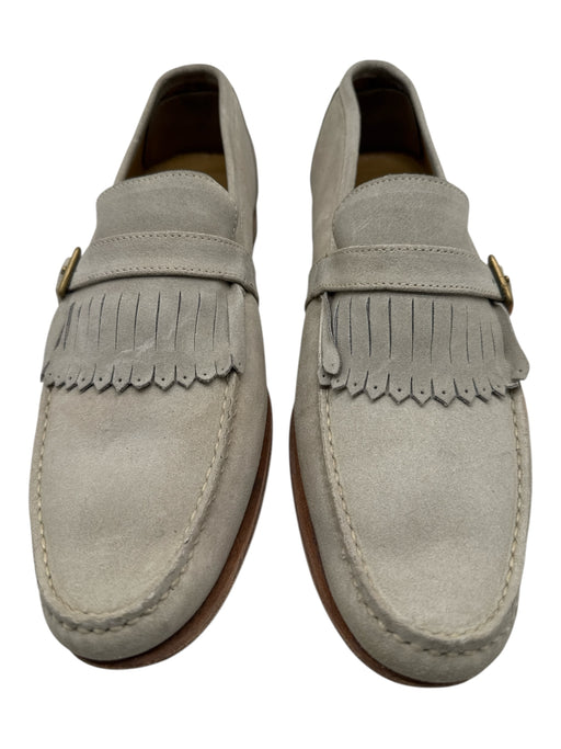 Billy Reid Shoe Size 8 Off White Suede Solid Dress Tassel Men's Shoes Off White / 8