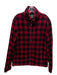 Woolrich Size M Red & Black Synthetic Plaid Zip UP Men's Jacket Red & Black / M