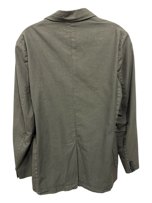 Billy Reid Olive Green Cotton Solid 2 Button Men's Blazer Olive Green / 38