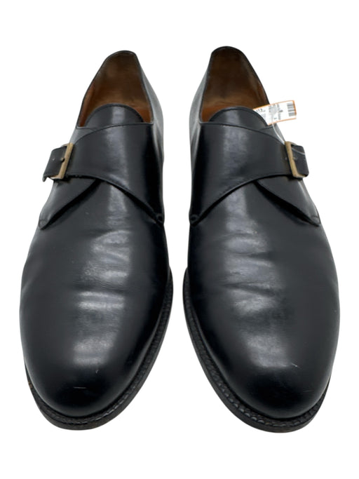 Ferragamo Shoe Size 10 Black Leather Solid Dress Men's Shoes Black / 10