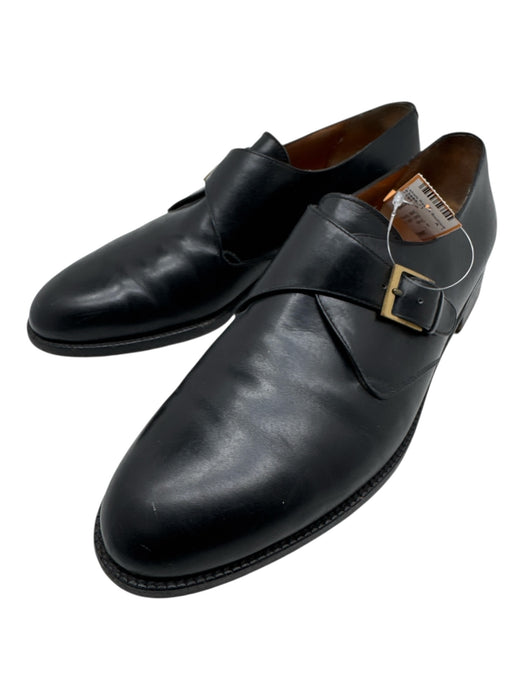 Ferragamo Shoe Size 10 Black Leather Solid Dress Men's Shoes Black / 10