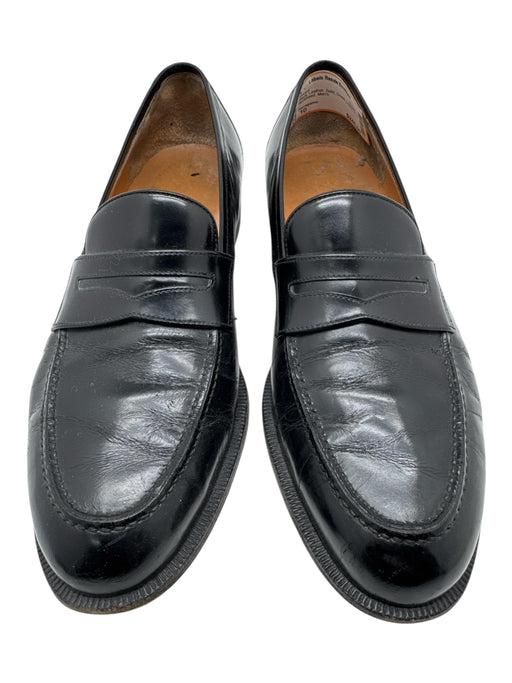 Ferragamo Shoe Size 10 Black Leather Solid Dress Men's Shoes Black / 10