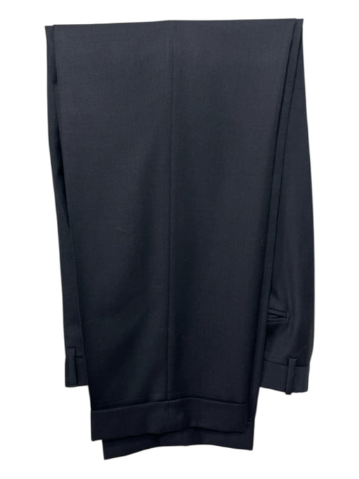 Zegna Dark Gray Wool Blend Grid 2 Button Men's Suit Dark Gray / 50