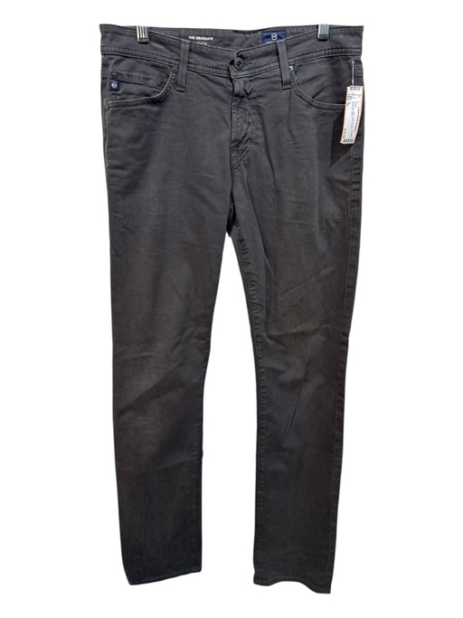 AG Size 30 Gray Cotton Solid Zip Fly Men's Pants Gray / 30