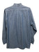 H Stockton Size L Blue Cotton Solid Button Down Men's Long Sleeve Shirt Blue / L