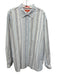 Facconable Size XL White, Blue, Multi Cotton Striped Men's Long Sleeve Shirt White, Blue, Multi / XL