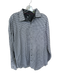 Bugatchi Size Est M White & Gray Cotton Lines Button Down squares Men's Shirt White & Gray / Est M