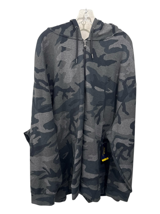 Polo NWT Size 6XB Black & Gray Cotton Camo Zipper Men's Jacket Black & Gray / 6XB