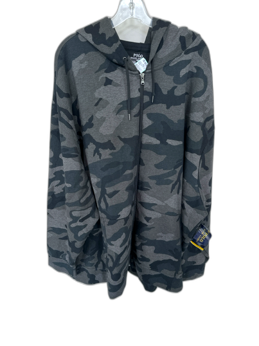 Polo Ralph Lauren NWT Size 6XB Gray & Black Cotton Blend Camo Hood Men's Jacket Gray & Black / 6XB