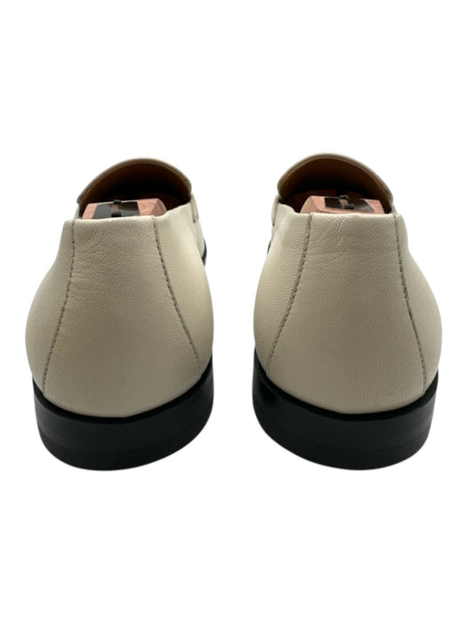 Ferragamo Shoe Size 8 Cream & Black Leather Solid Loafer Men's Shoes Cream & Black / 8