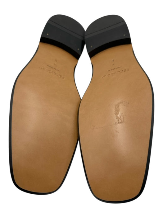 Ferragamo Shoe Size 8 Cream & Black Leather Solid Loafer Men's Shoes Cream & Black / 8