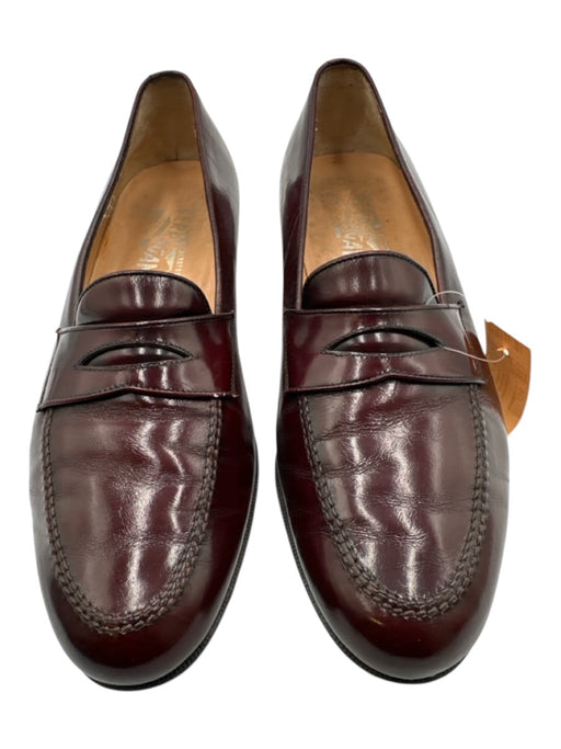 Ferragamo Shoe Size 9D Oxblood Leather Solid Dress Men's Shoes Oxblood / 9D