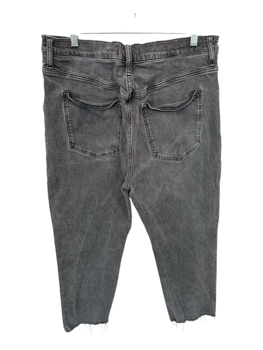 Madewell Size 31 Gray Cotton Blend High Waist Straight Cropped Jeans Gray / 31