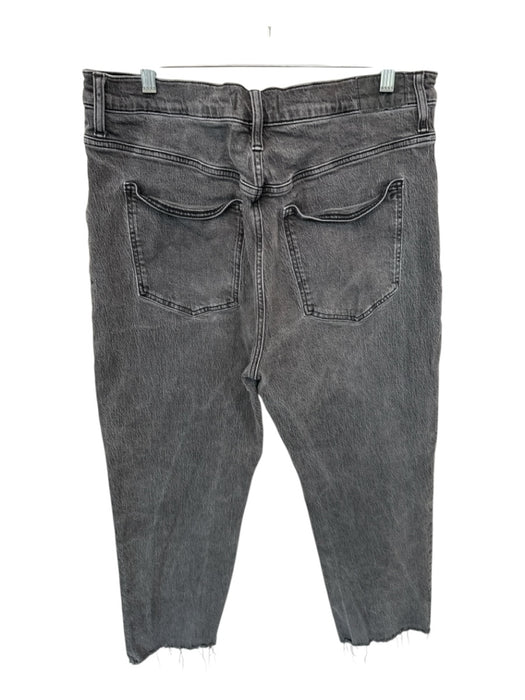 Madewell Size 31 Gray Cotton Blend High Waist Straight Cropped Jeans Gray / 31