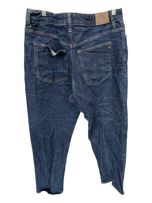 Madewell Size 32 Dark Cotton Blend High Waist Straight Jeans Dark / 32