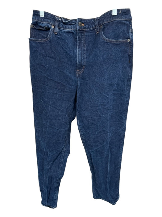 Madewell Size 32 Dark Cotton Blend High Waist Straight Jeans Dark / 32