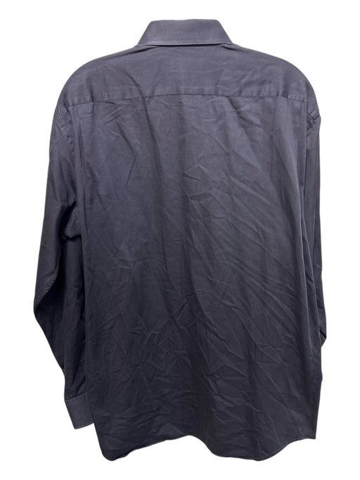 Thierry Muggler Size Est S Navy Cotton Solid Button up Men's Long Sleeve Shirt Navy / Est S