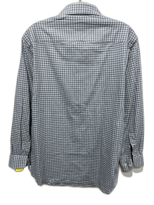 Armani Size S Gray Cotton Blend Grid Button up Men's Long Sleeve Shirt Gray / S