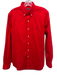 Polo Size S Red Cotton Blend Solid Button Up Button Down Men's Long Sleeve Shirt Red / S