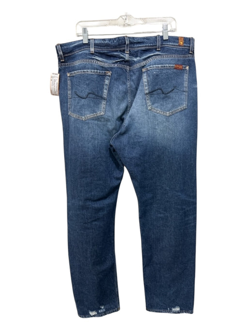 7 For All Mankind Size 38 Medium Wash Cotton Distressed Jean Men's Pants Medium Wash / 38