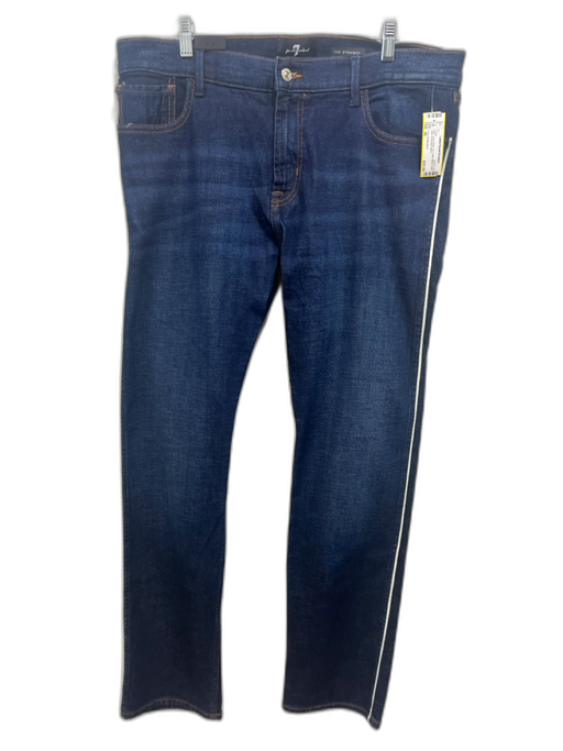 7 For All Mankind NWT Size 40 Dark Wash Cotton Blend Solid Jean Men's Pants Dark Wash / 40