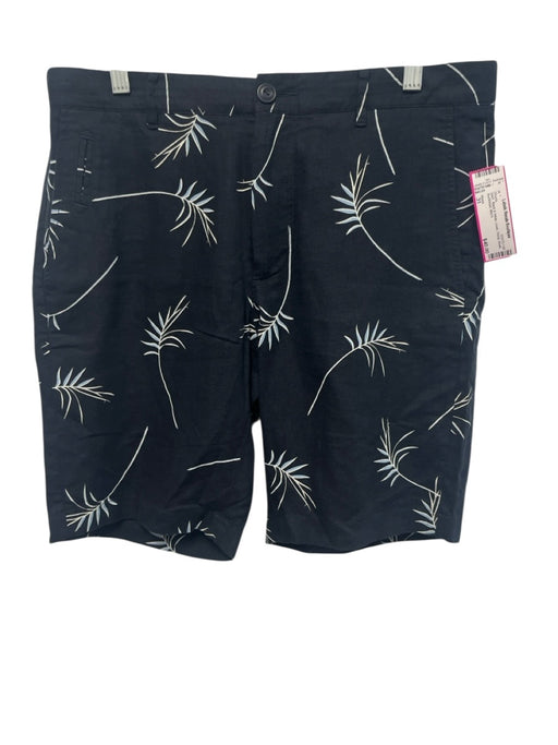 Vince NWT Size 31 Black & White Linen Floral Khaki Men's Shorts Black & White / 31