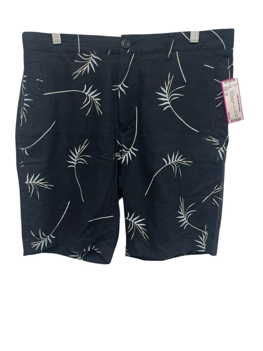 Vince NWT Size 31 Black & White Linen Floral Khaki Men's Shorts Black & White / 31