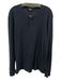 7 For All Mankind Size M Navy Cotton Blend Solid Henley Men's Long Sleeve Shirt Navy / M