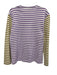 CDG Play Size M Purple & White Cotton Striped T Shirt Men's Long Sleeve Shirt Purple & White / M
