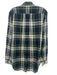 Burberry Like New Size M Green & Blue Cotton Plaid Button Up Long Sleeve Shirt Green & Blue / M