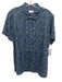 7 For All Mankind Like New Size M Blue & White Cotton Blend Floral Short Sleeve Blue & White / M