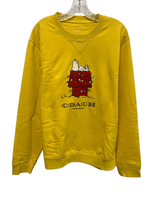 Coach Like New Size L Yellow Cotton Blend Snoopy Sweatshirt Long Sleeve Shirt Yellow / L
